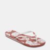 Brick Flowered Flip-Flops Roxy - Women