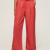 Brick Women's Linen Wide Formal Pants Pepe Jeans - Women