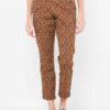Brick patterned shortened trousers CAMAIEU - Women