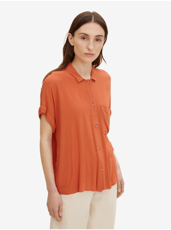 Brick women's shirt with short sleeves Tom Tailor - Women