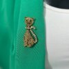 Brooch Cat A-2-21-10 gold color