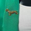Brooch Dog A-2-21-6 gold color