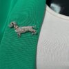 Brooch Dog A-2-21-6 silver color