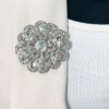 Brooch Flower XZ459-193 silver