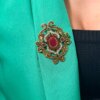 Brooch XZ459-107 gold + red