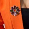 Brooch XZ459-222 silver + multicolored