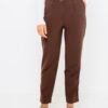Brown Shortened Trousers CAMAIEU - Women