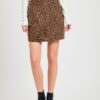 Brown Skirt with Leopard Pattern VILA Junila - Women