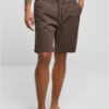 Brown Stretch Twill Joggshorts