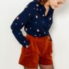 Brown Velvet Shorts CAMAIEU - Women