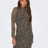 Brown Women's Patterned Sheath Dress ONLY Erica - Women