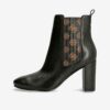 Brown and Black Women's Leather Ankle Boots Guess - Women