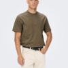 Brown basic T-shirt ONLY & SONS Fred - Men's