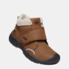 Brown children's leather winter shoes Keen Kootenay III - Boys