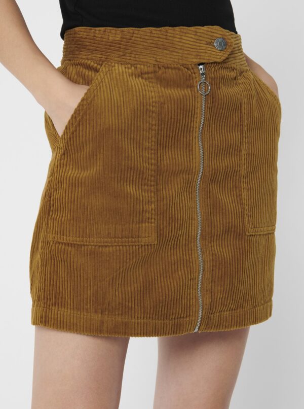 Brown corduroy skirt JDY Kira - Ladies