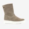 Brown girly suede insulated snowshoes Richter - Girls