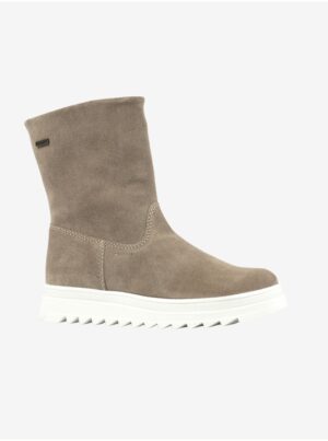 Brown girly suede insulated snowshoes Richter - Girls