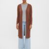 Brown long cardigan VERO MODA Anepaya - Women