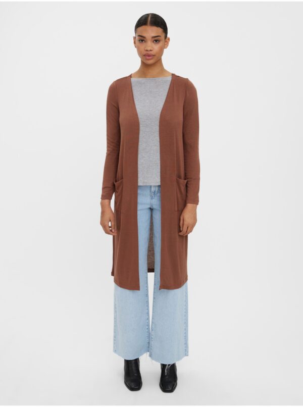 Brown long cardigan VERO MODA Anepaya - Women