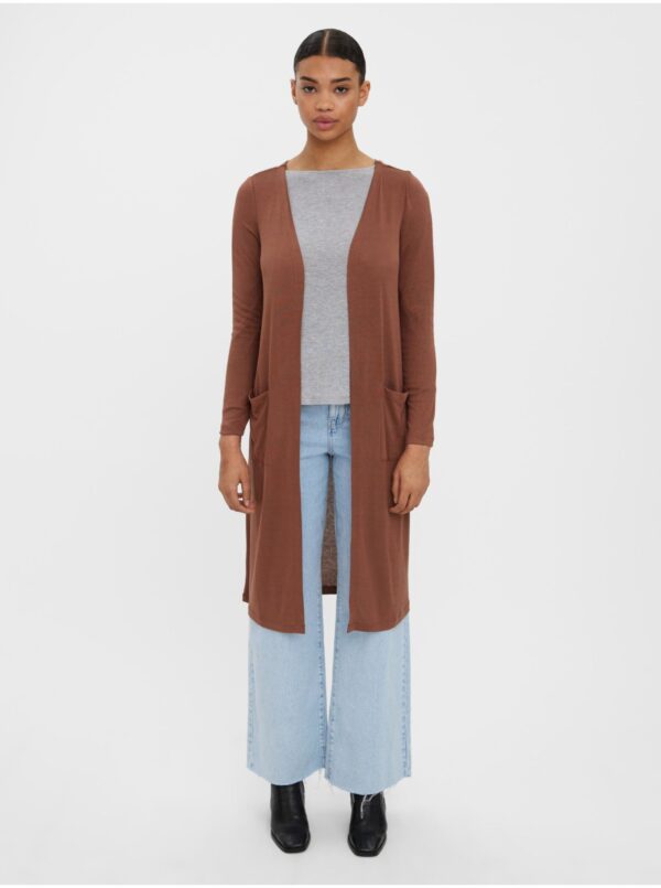 Brown long cardigan VERO MODA Anepaya - Women