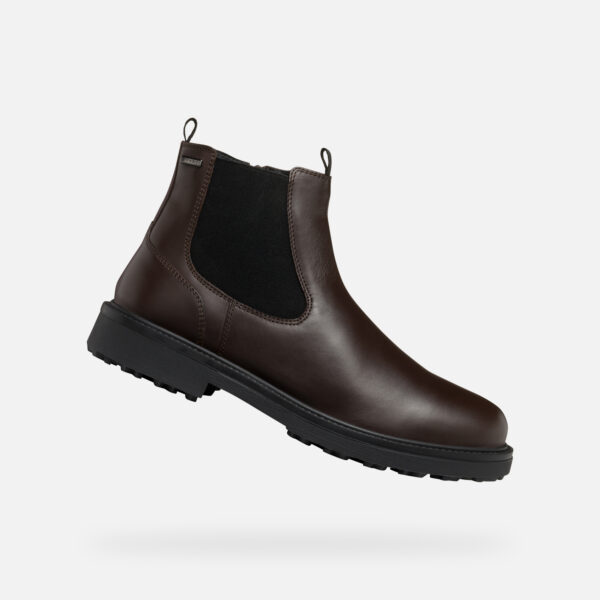 Brown men's ankle boots Geox Lagorai + Grip A - Men's