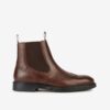 Brown men's leather ankle boots Geox Tiberio - Men's