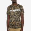 Brown men's patterned T-shirt Desigual TS Cesarion - Men