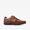 Brown men's sneakers with suede details Geox