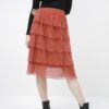 Brown midi skirt VERO MODA Mira