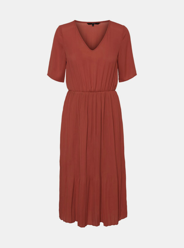 Brown mididishes with pleated skirt VERO MODA Malou