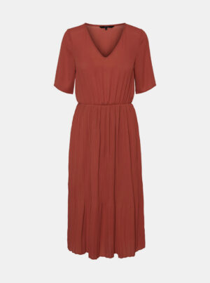 Brown mididishes with pleated skirt VERO MODA Malou