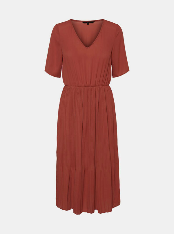 Brown mididishes with pleated skirt VERO MODA Malou