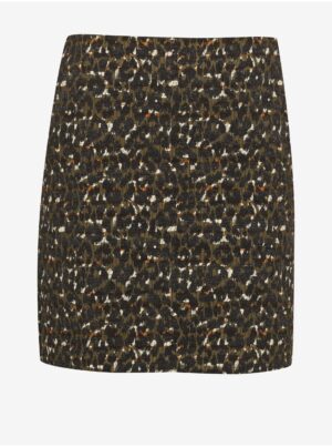 Brown patterned women's skirt CAMAIEU - Women's