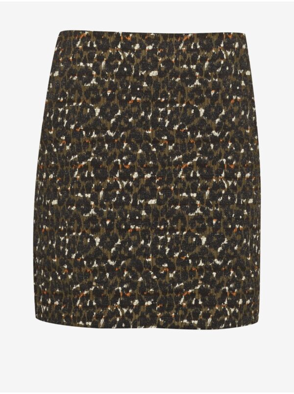 Brown patterned women's skirt CAMAIEU - Women's