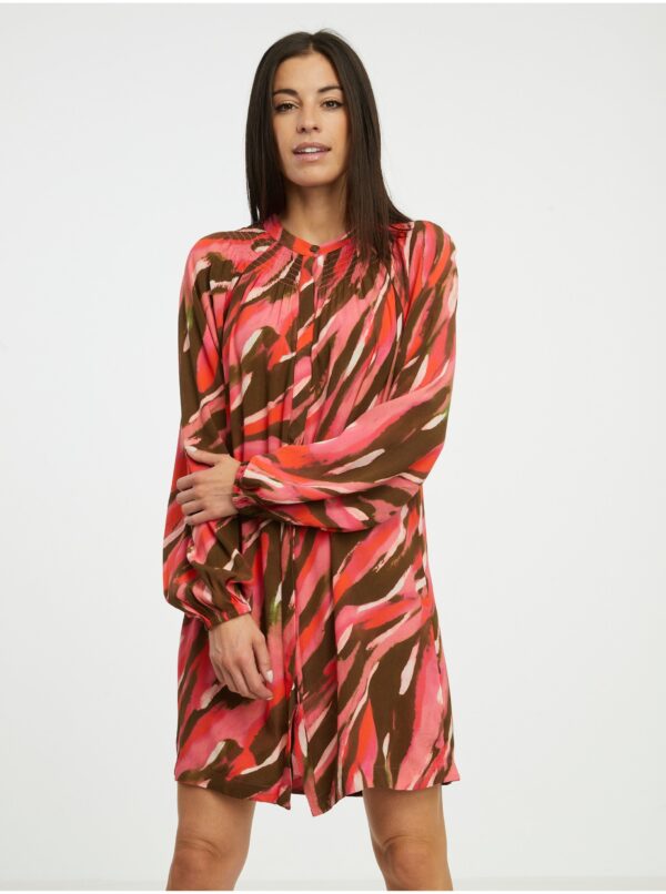 Brown-red women's patterned dress Fransa - Women's