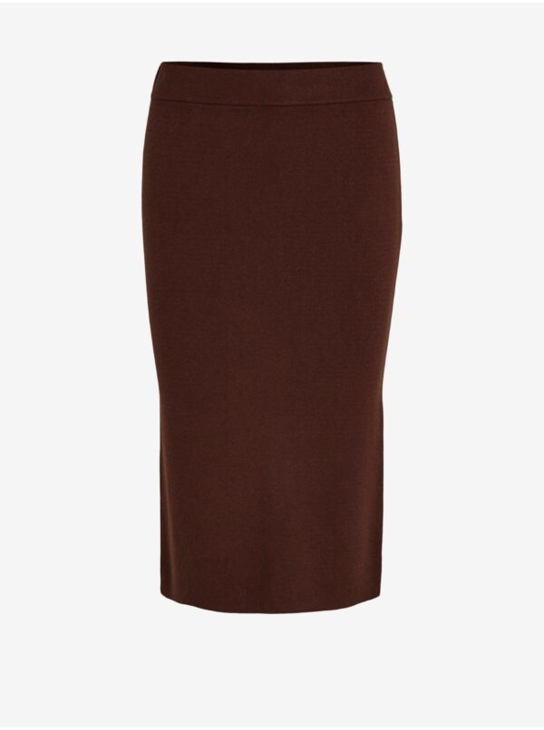 Brown sheath skirt VILA Viveta - Women