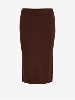 Brown sheath skirt VILA Viveta - Women