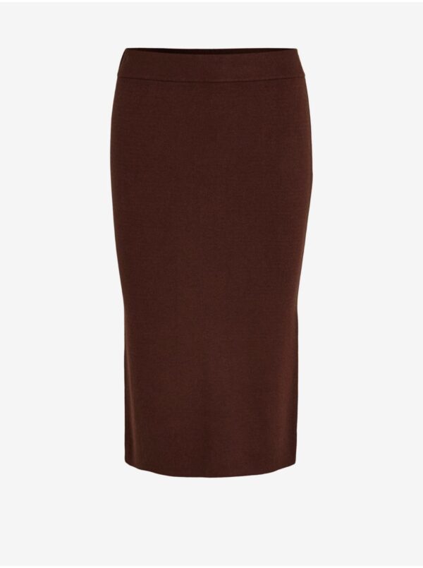 Brown sheath skirt VILA Viveta - Women
