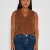 Brown sweater vest Noisy May Rossita - Women