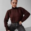 Brown turtleneck LEILA 2023 OLAVOGA