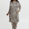 Brown-white patterned dress Fransa - Women's
