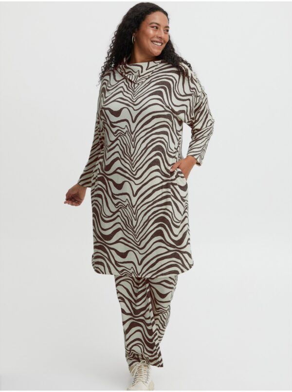 Brown-white patterned dress Fransa - Women's