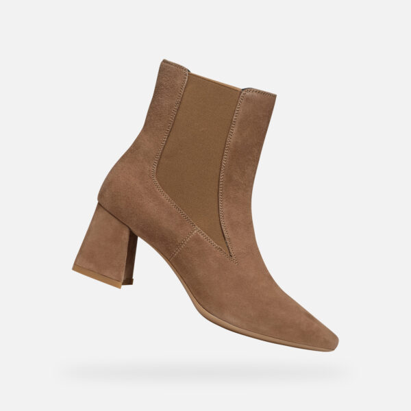 Brown women's ankle boots Geox Giselda - Women's