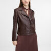 Brown women's faux leather jacket ORSAY - Women's