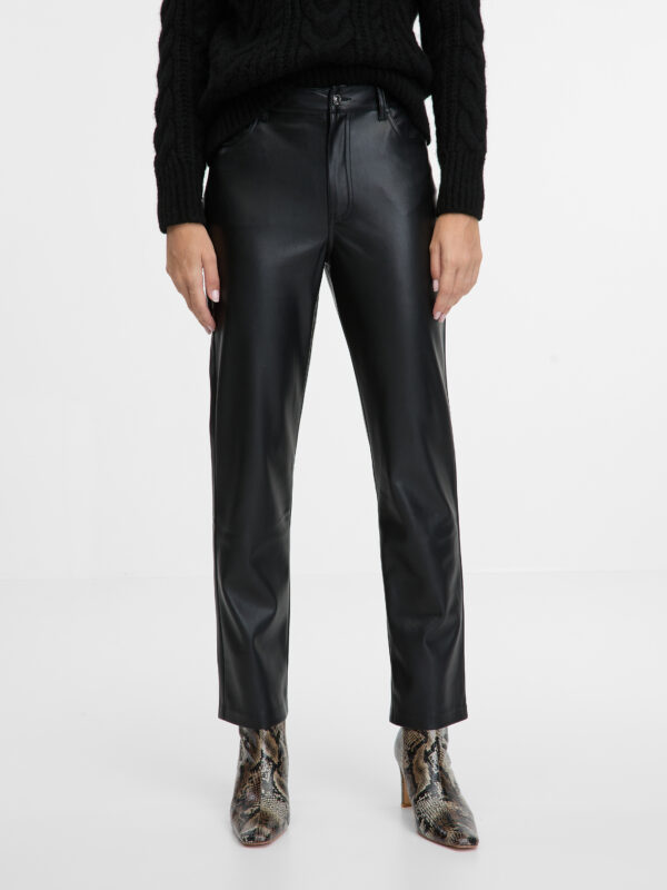 Brown women's leather trousers ORSAY - Women's