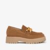 Brown women's loafers on platform NeroGiardini - Women