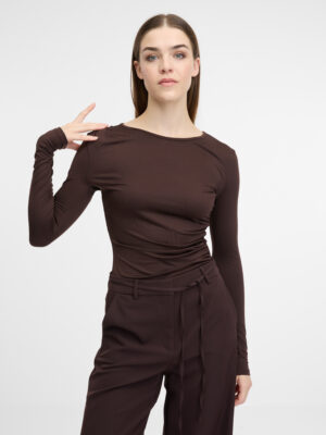 Brown women's long-sleeved T-shirt ORSAY - Women's