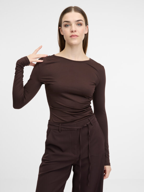 Brown women's long-sleeved T-shirt ORSAY - Women's