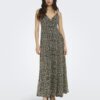 Brown women's patterned maxi dress ONLY Eliza - Women's