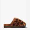 Brown women's patterned slippers Michael Kors Janis - Women's